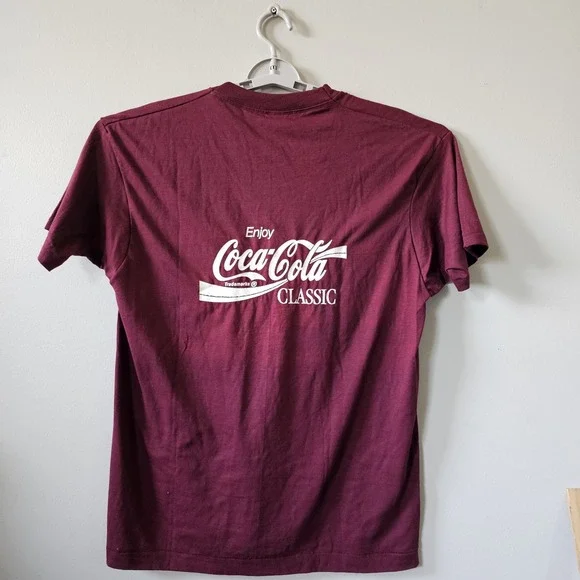 Vintage College‎ Coca Cola T-Shirt Men's Size Medium Screen Stars Single Stitch - Picture 5 of 8
